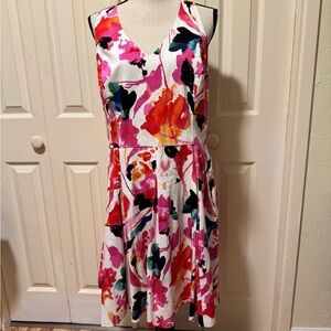 Floral Sleeveless Dress - Multicolor